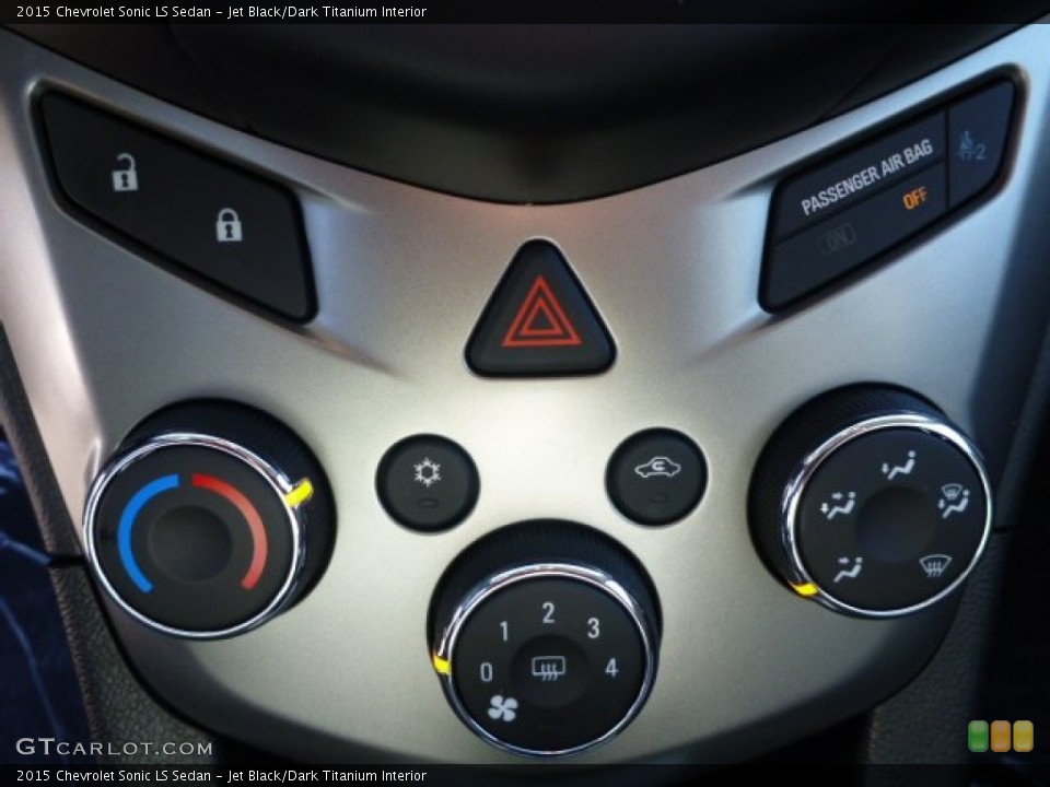 Jet Black/Dark Titanium Interior Controls for the 2015 Chevrolet Sonic LS Sedan #98075884