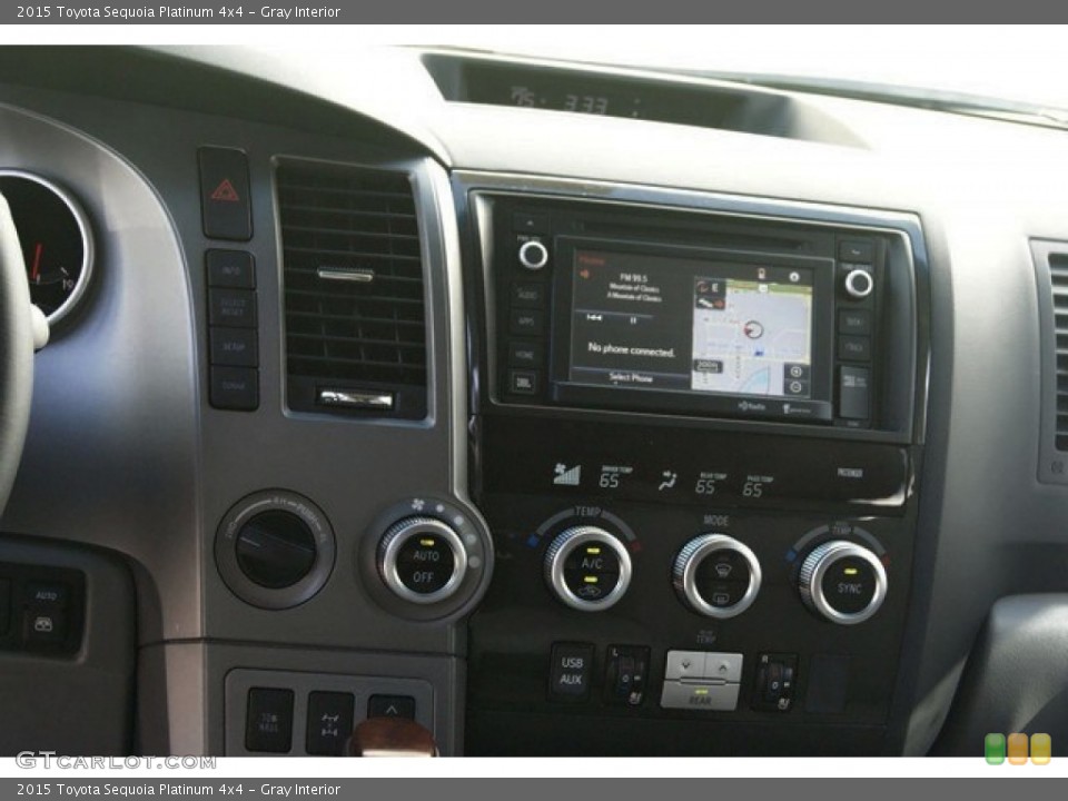 Gray Interior Controls for the 2015 Toyota Sequoia Platinum 4x4 #98078624