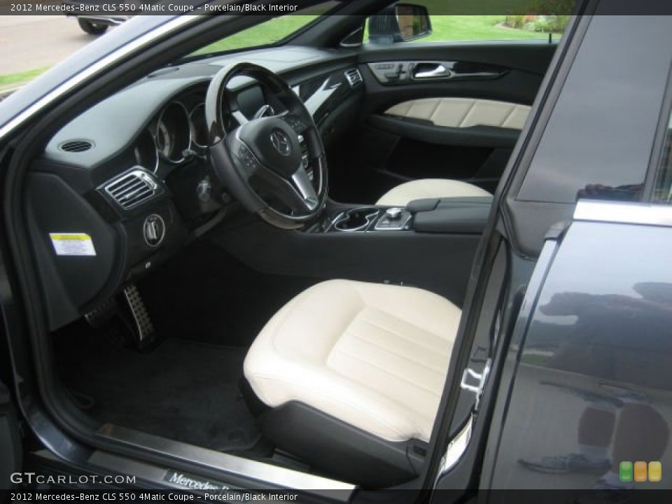 Porcelain/Black Interior Photo for the 2012 Mercedes-Benz CLS 550 4Matic Coupe #98093973