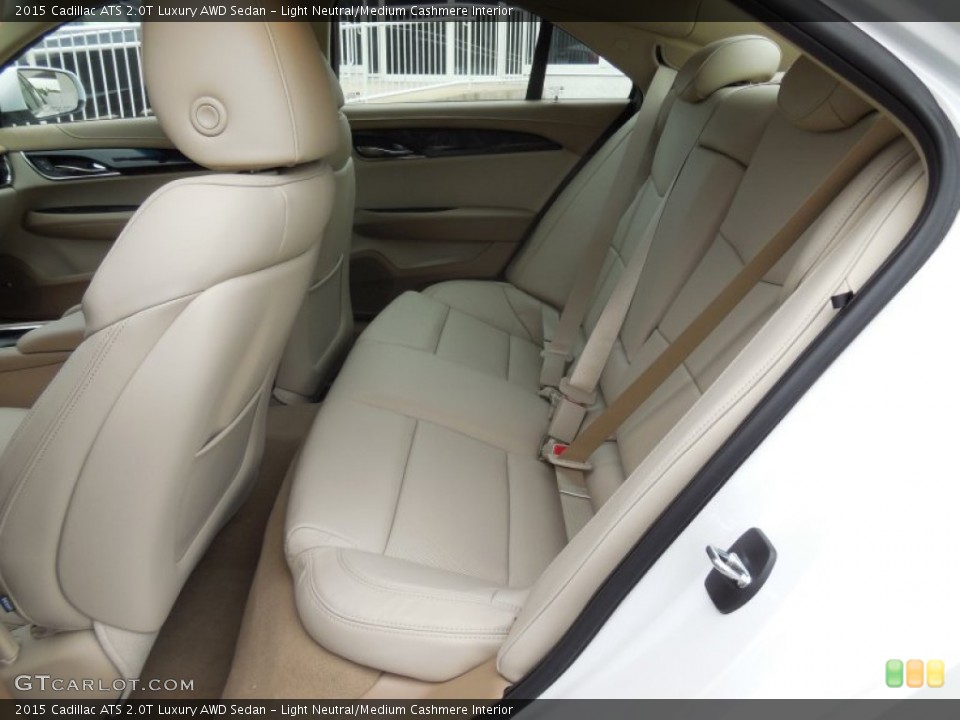 Light Neutral/Medium Cashmere Interior Rear Seat for the 2015 Cadillac ATS 2.0T Luxury AWD Sedan #98106932