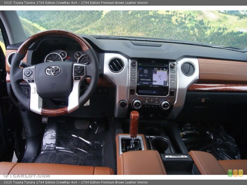 1794 Edition Premium Brown Leather Interior Dashboard for the 2015 Toyota Tundra 1794 Edition CrewMax 4x4 #98109433