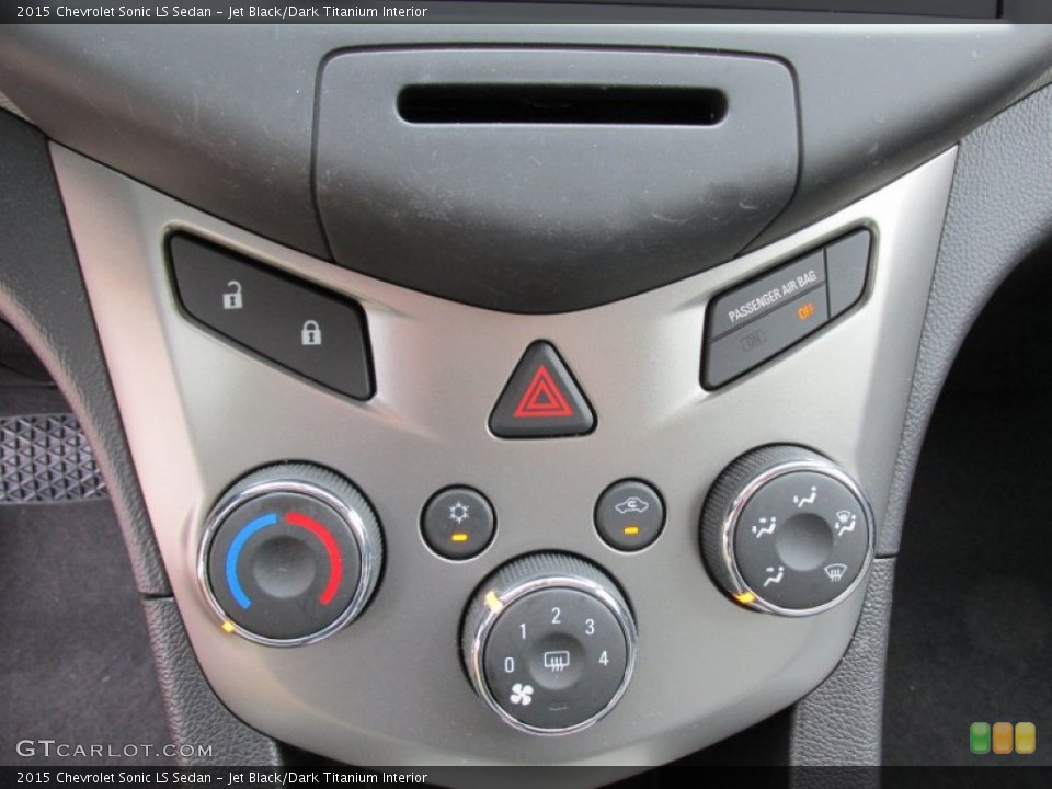 Jet Black/Dark Titanium Interior Controls for the 2015 Chevrolet Sonic LS Sedan #98115815
