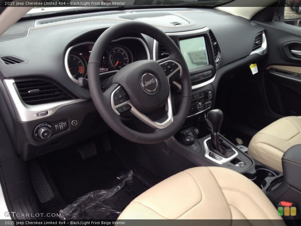 Black/Light Frost Beige Interior Prime Interior for the 2015 Jeep Cherokee Limited 4x4 #98116250
