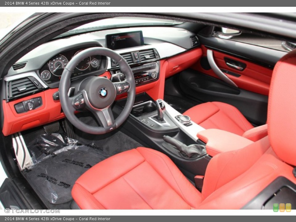 Coral Red 2014 BMW 4 Series Interiors