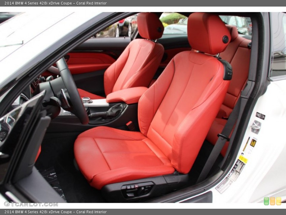 Coral Red Interior Front Seat for the 2014 BMW 4 Series 428i xDrive Coupe #98118245