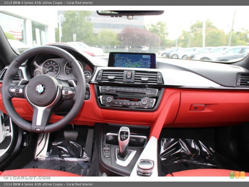 Coral Red Interior Dashboard for the 2014 BMW 4 Series 428i xDrive Coupe #98118287