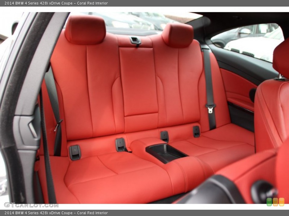 Coral Red Interior Rear Seat for the 2014 BMW 4 Series 428i xDrive Coupe #98118479