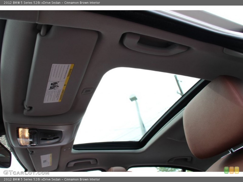 Cinnamon Brown Interior Sunroof for the 2012 BMW 5 Series 528i xDrive Sedan #98122190