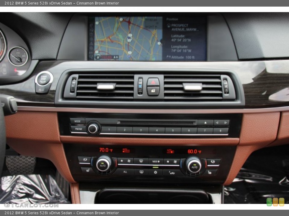 Cinnamon Brown Interior Controls for the 2012 BMW 5 Series 528i xDrive Sedan #98122223