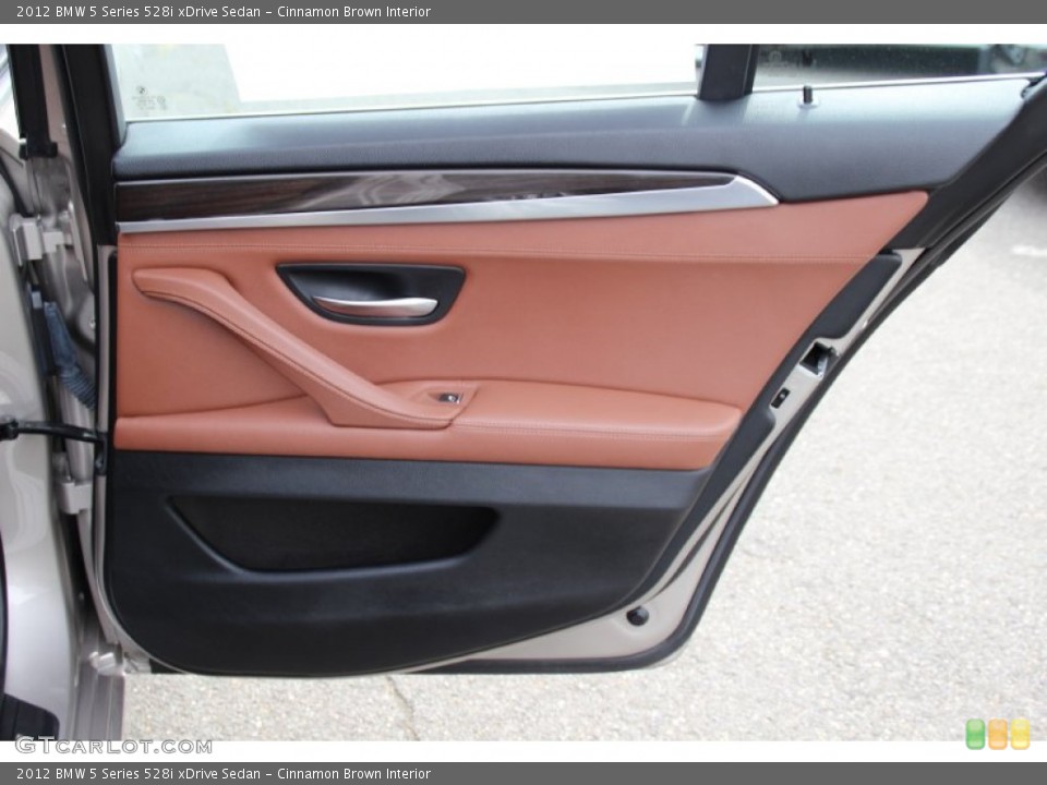 Cinnamon Brown Interior Door Panel for the 2012 BMW 5 Series 528i xDrive Sedan #98122349