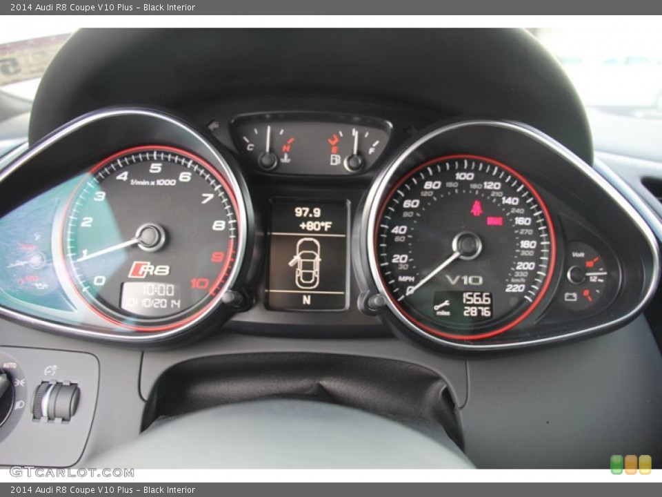 Black Interior Gauges for the 2014 Audi R8 Coupe V10 Plus #98122613