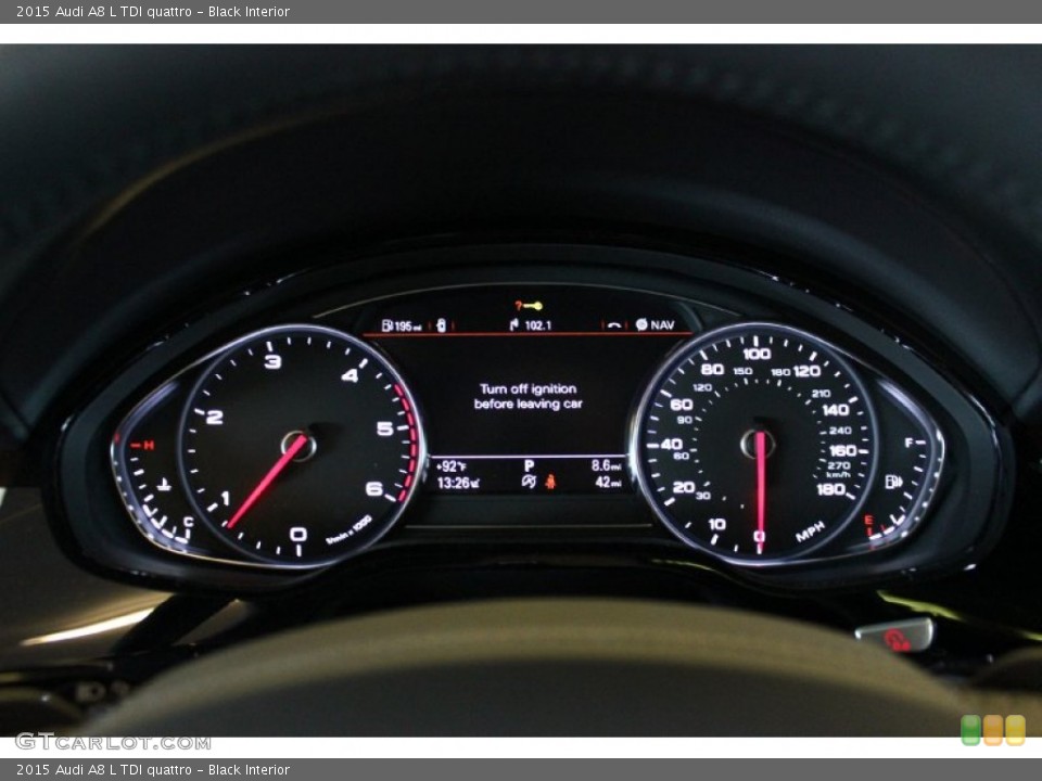Black Interior Gauges for the 2015 Audi A8 L TDI quattro #98123588