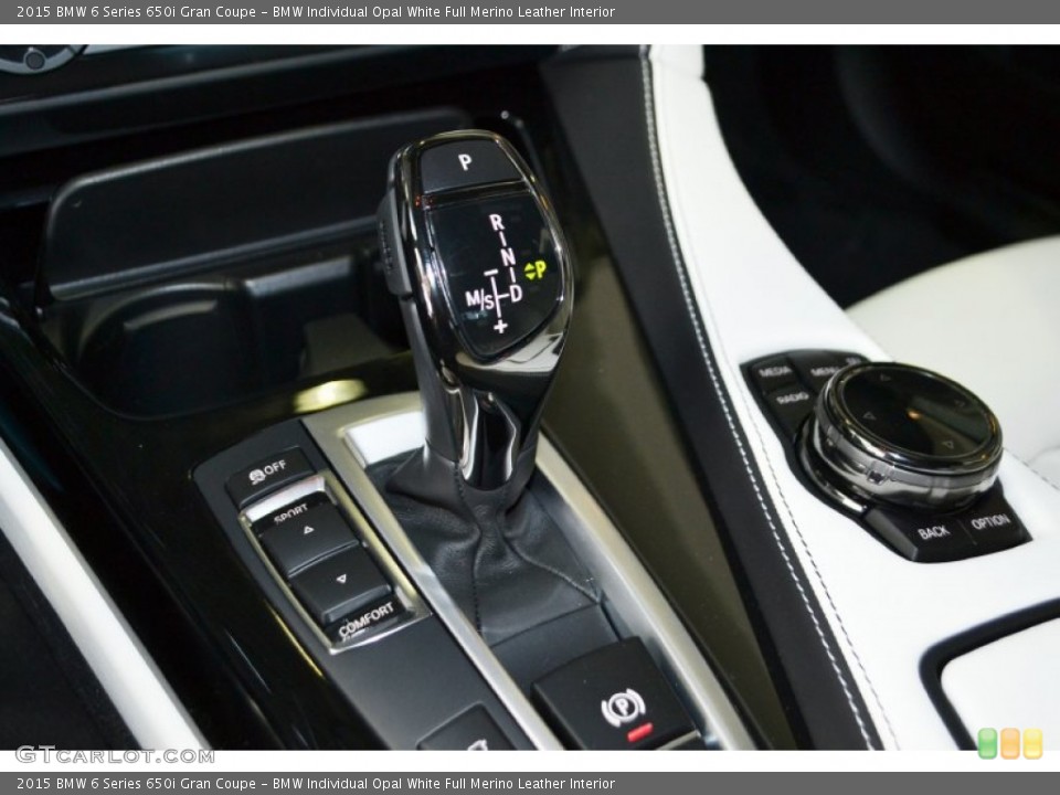 BMW Individual Opal White Full Merino Leather Interior Transmission for the 2015 BMW 6 Series 650i Gran Coupe #98125046