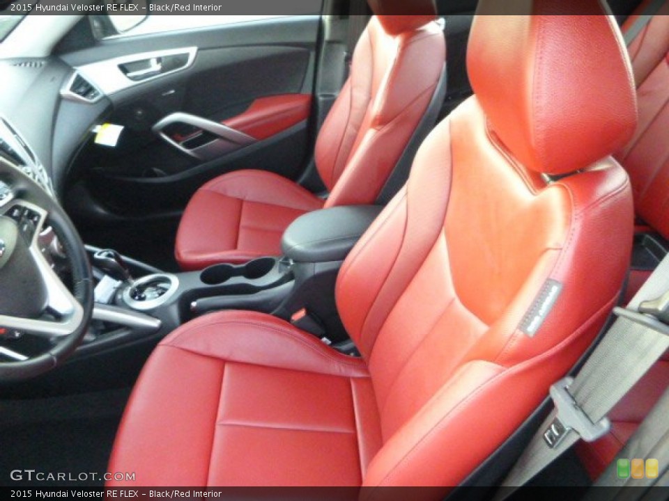 Black/Red Interior Photo for the 2015 Hyundai Veloster RE FLEX #98125715