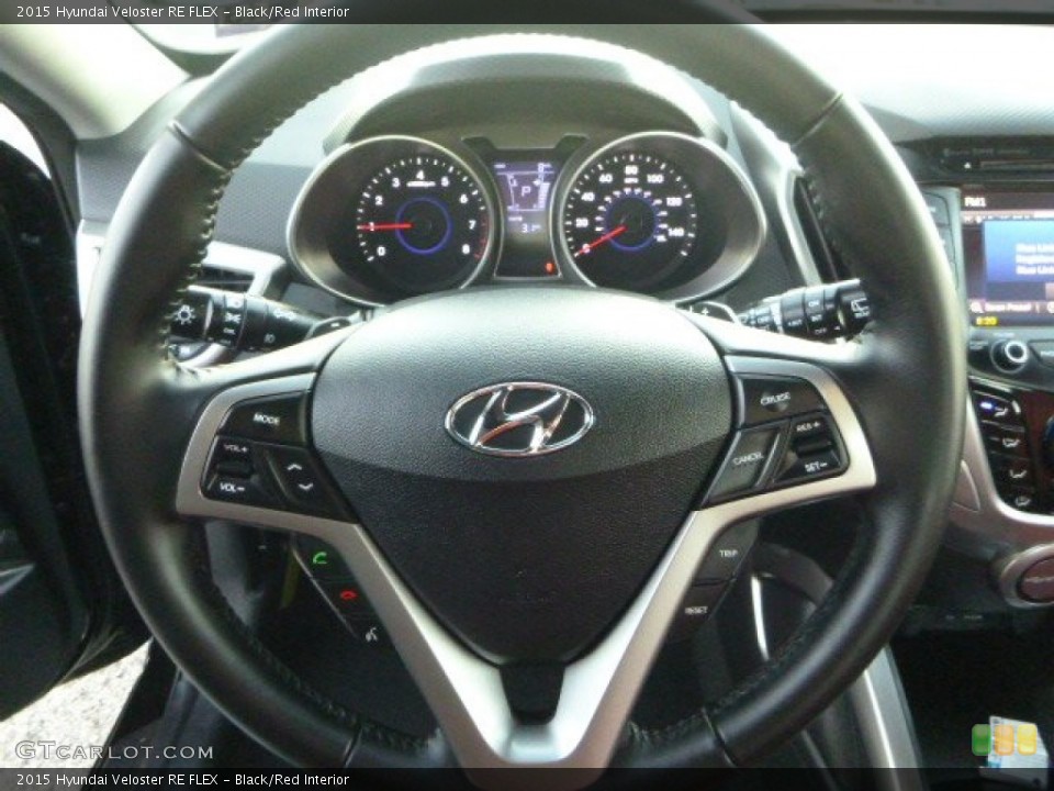 Black/Red Interior Steering Wheel for the 2015 Hyundai Veloster RE FLEX #98125760