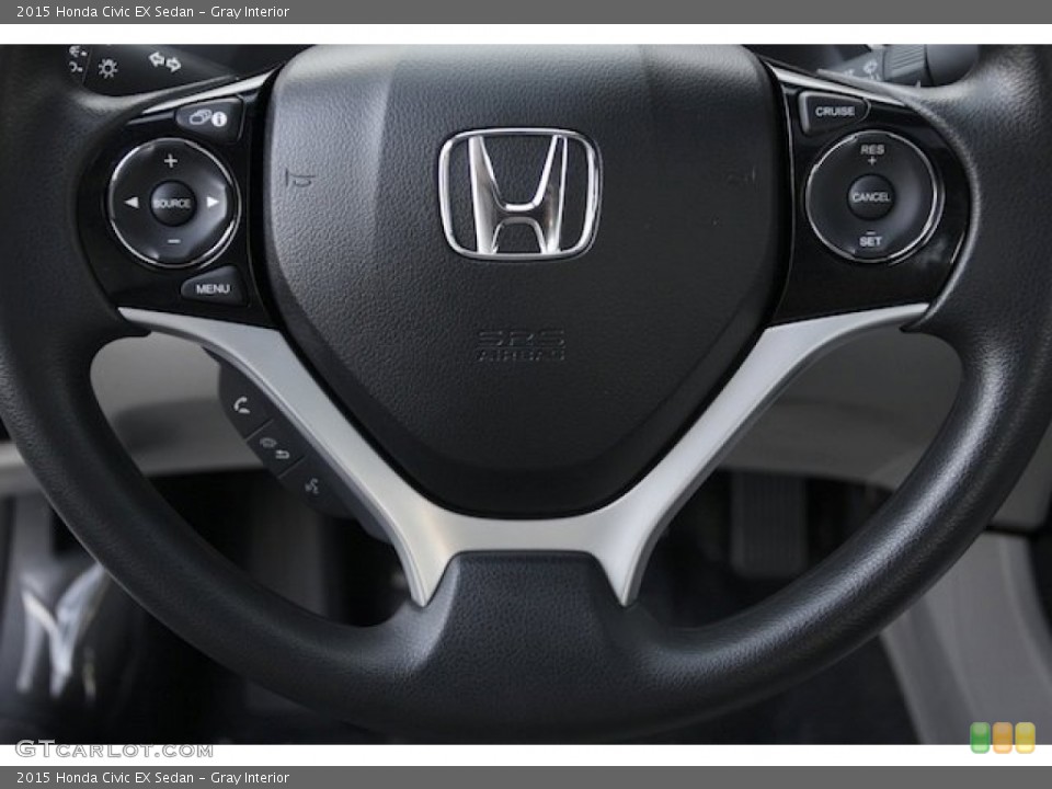 Gray Interior Steering Wheel for the 2015 Honda Civic EX Sedan #98143709