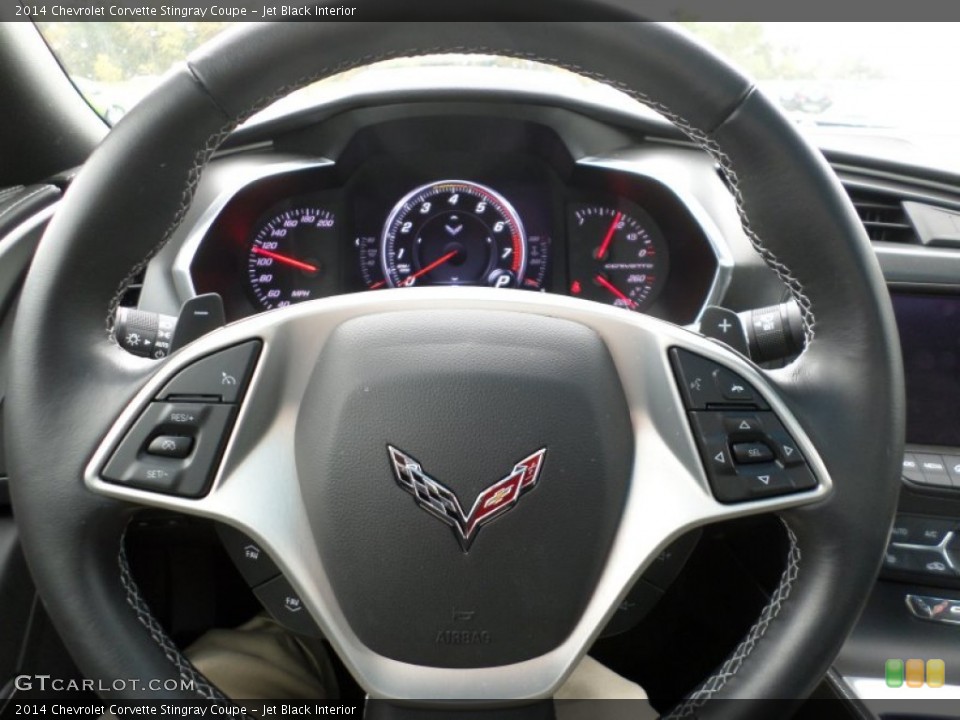 Jet Black Interior Steering Wheel for the 2014 Chevrolet Corvette Stingray Coupe #98145500