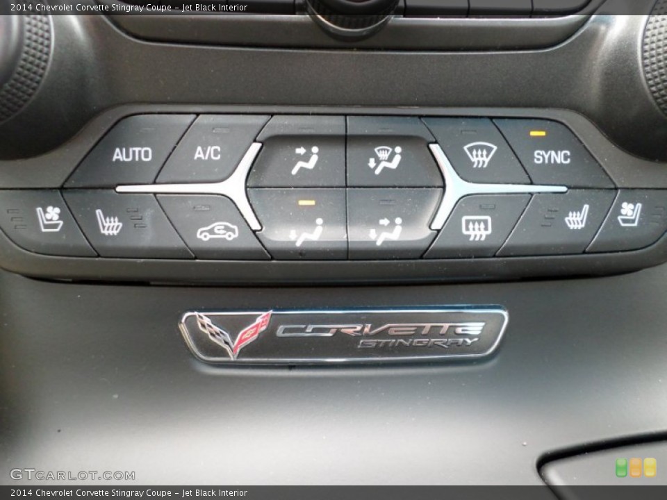 Jet Black Interior Controls for the 2014 Chevrolet Corvette Stingray Coupe #98145547
