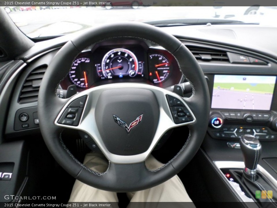 Jet Black Interior Steering Wheel for the 2015 Chevrolet Corvette Stingray Coupe Z51 #98146139
