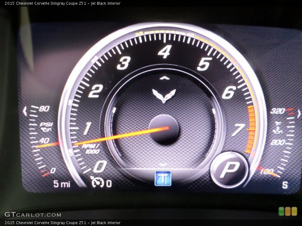Jet Black Interior Gauges for the 2015 Chevrolet Corvette Stingray Coupe Z51 #98146151