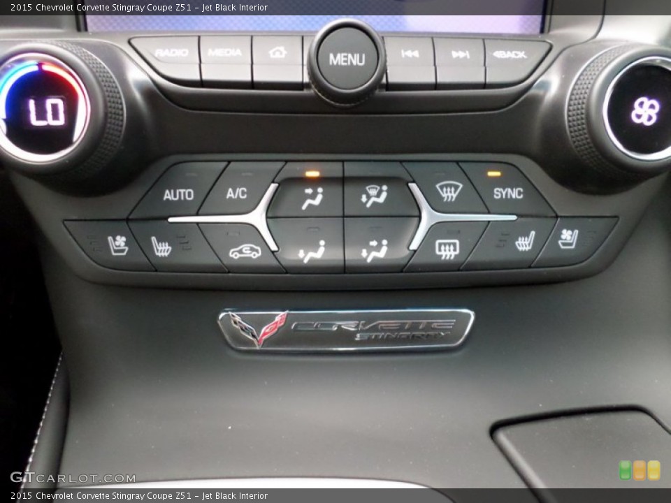 Jet Black Interior Controls for the 2015 Chevrolet Corvette Stingray Coupe Z51 #98146232