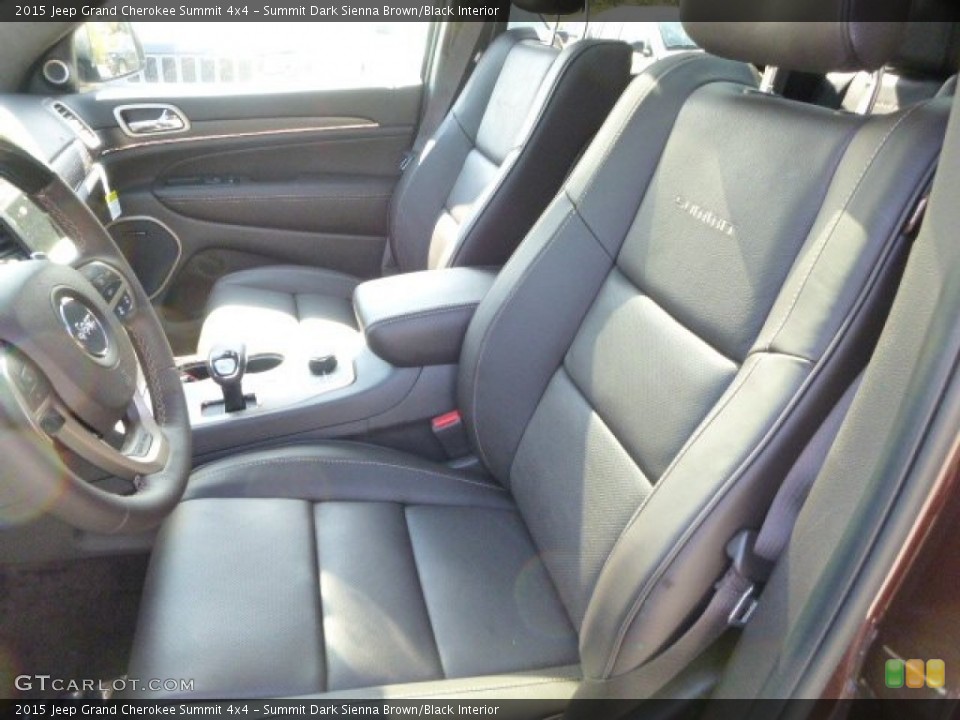 Summit Dark Sienna Brown/Black Interior Front Seat for the 2015 Jeep Grand Cherokee Summit 4x4 #98148637
