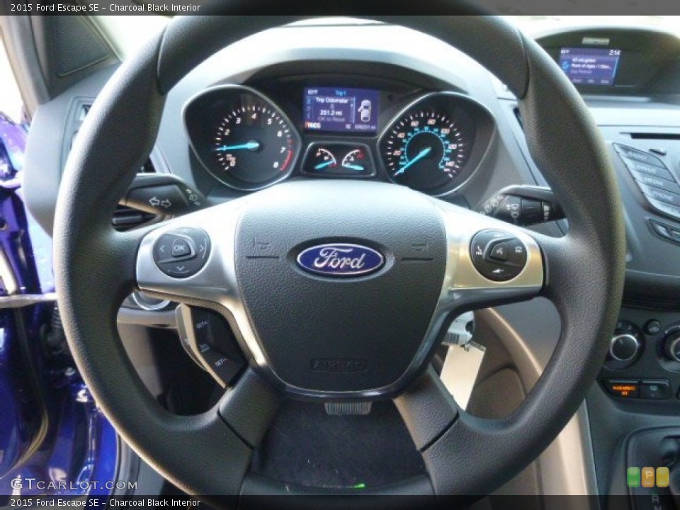 Charcoal Black Interior Steering Wheel for the 2015 Ford Escape SE #98149808