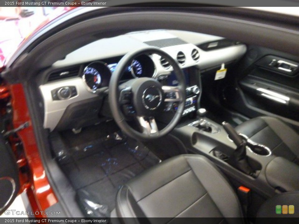 Ebony Interior Prime Interior for the 2015 Ford Mustang GT Premium Coupe #98152470