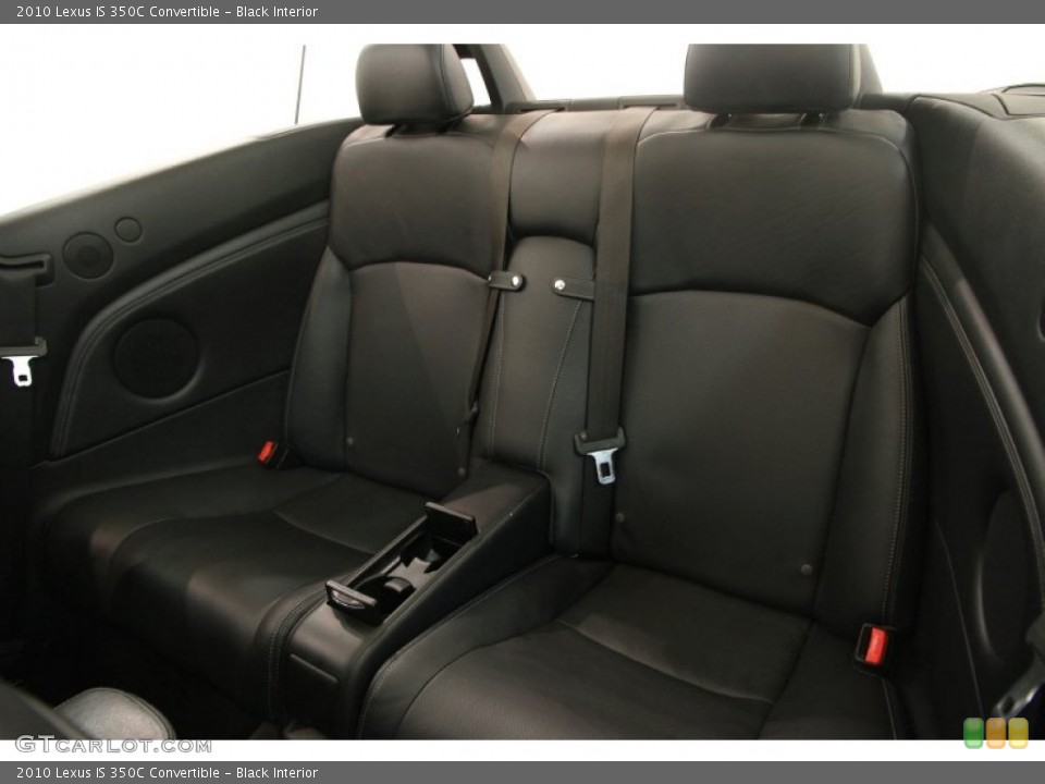 Black Interior Rear Seat for the 2010 Lexus IS 350C Convertible #98153799