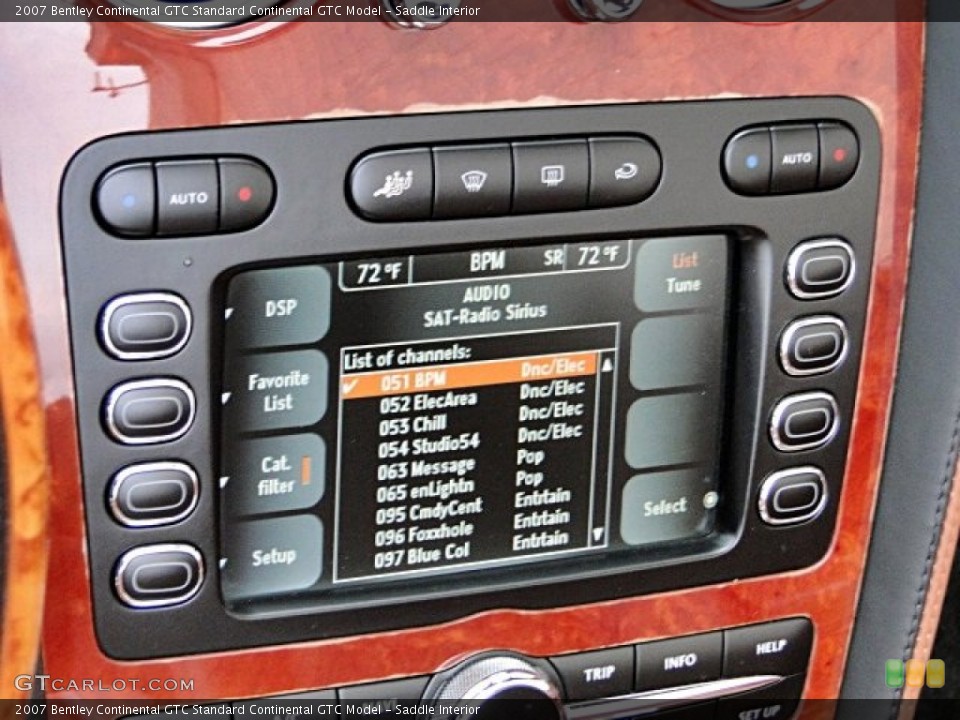 Saddle Interior Controls for the 2007 Bentley Continental GTC  #98160741