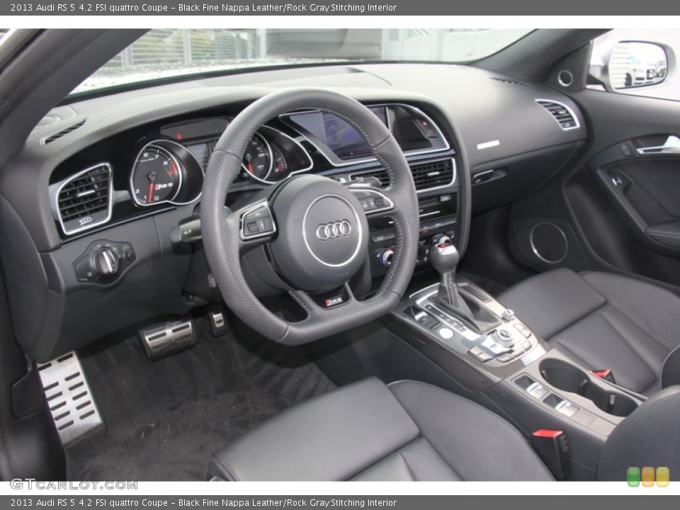 Black Fine Nappa Leather/Rock Gray Stitching Interior Photo for the 2013 Audi RS 5 4.2 FSI quattro Coupe #98165323