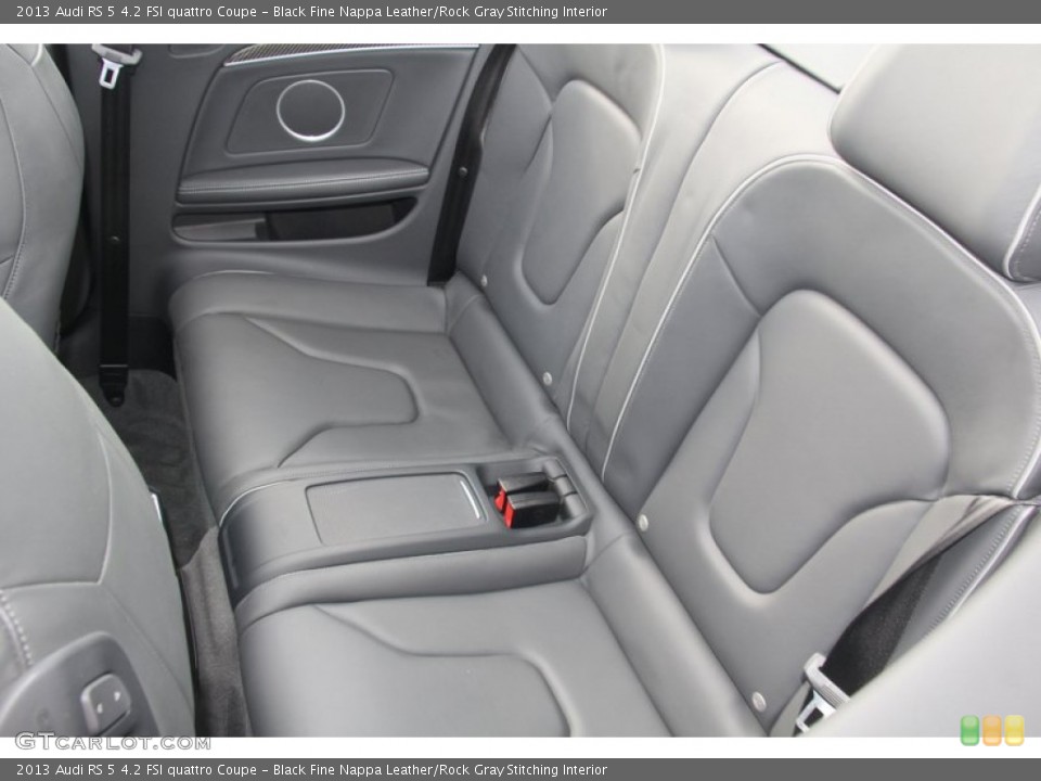 Black Fine Nappa Leather/Rock Gray Stitching Interior Rear Seat for the 2013 Audi RS 5 4.2 FSI quattro Coupe #98165373