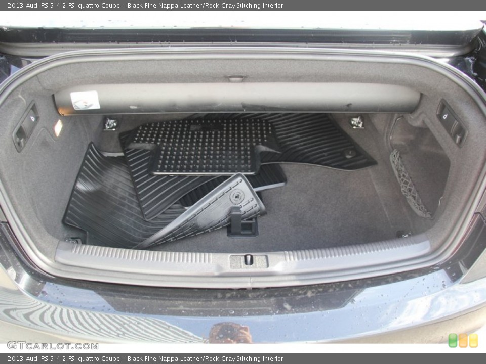 Black Fine Nappa Leather/Rock Gray Stitching Interior Trunk for the 2013 Audi RS 5 4.2 FSI quattro Coupe #98165634