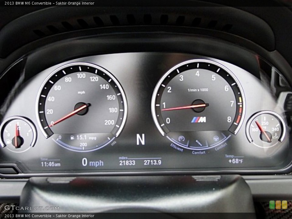 Sakhir Orange Interior Gauges for the 2013 BMW M6 Convertible #98170875
