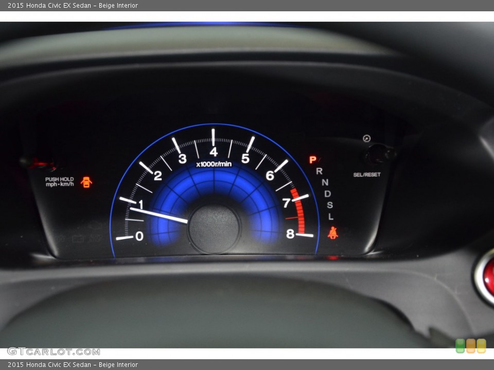 Beige Interior Gauges for the 2015 Honda Civic EX Sedan #98184147