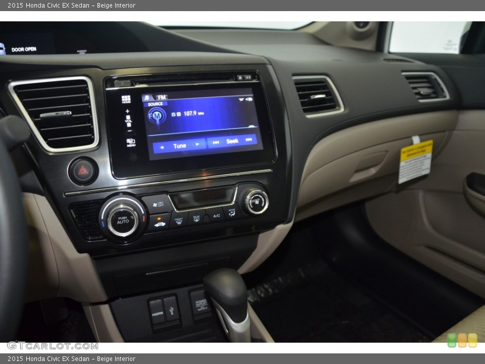 Beige Interior Controls for the 2015 Honda Civic EX Sedan #98184246