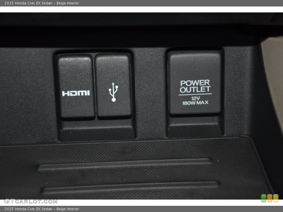 Beige Interior Controls for the 2015 Honda Civic EX Sedan #98184308