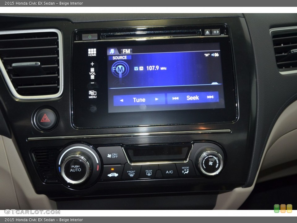 Beige Interior Controls for the 2015 Honda Civic EX Sedan #98184402