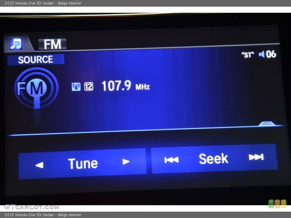 Beige Interior Audio System for the 2015 Honda Civic EX Sedan #98184513