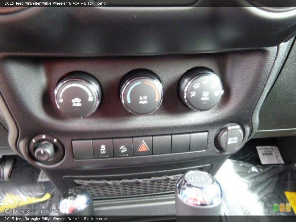 Black Interior Controls for the 2015 Jeep Wrangler Willys Wheeler W 4x4 #98185365