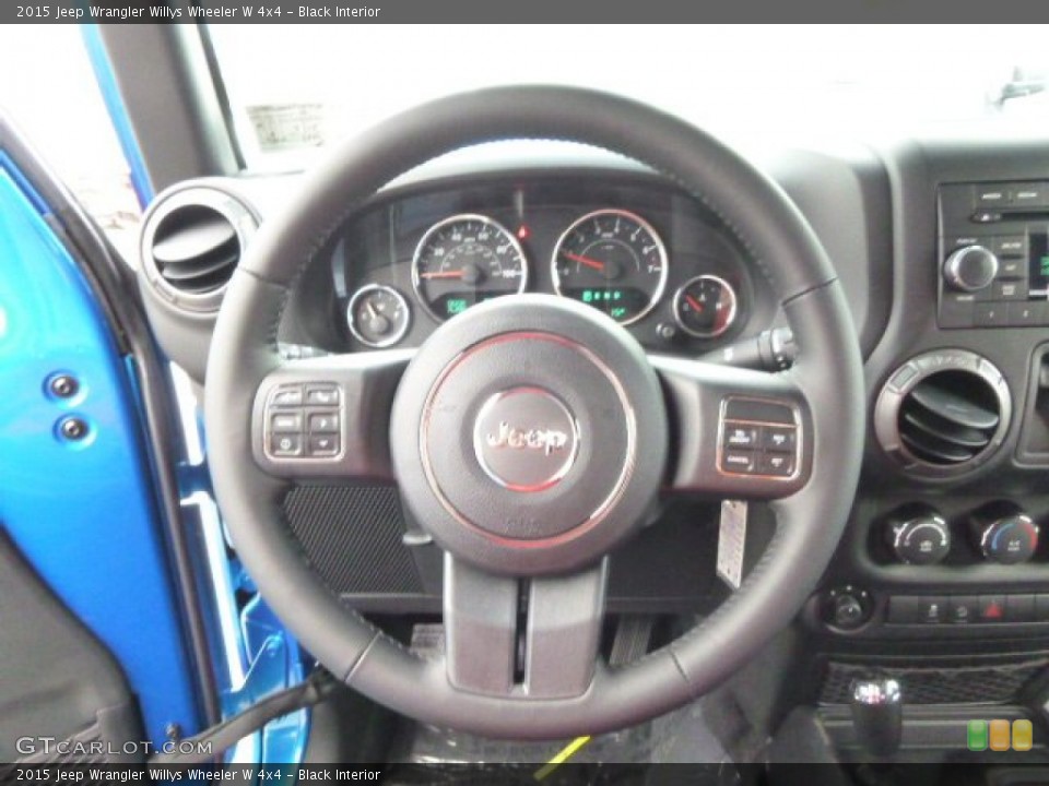 Black Interior Steering Wheel for the 2015 Jeep Wrangler Willys Wheeler W 4x4 #98185431