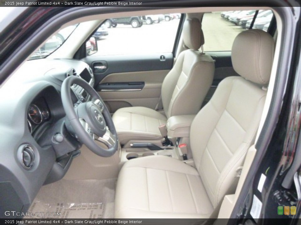 Dark Slate Gray/Light Pebble Beige Interior Front Seat for the 2015 Jeep Patriot Limited 4x4 #98187417