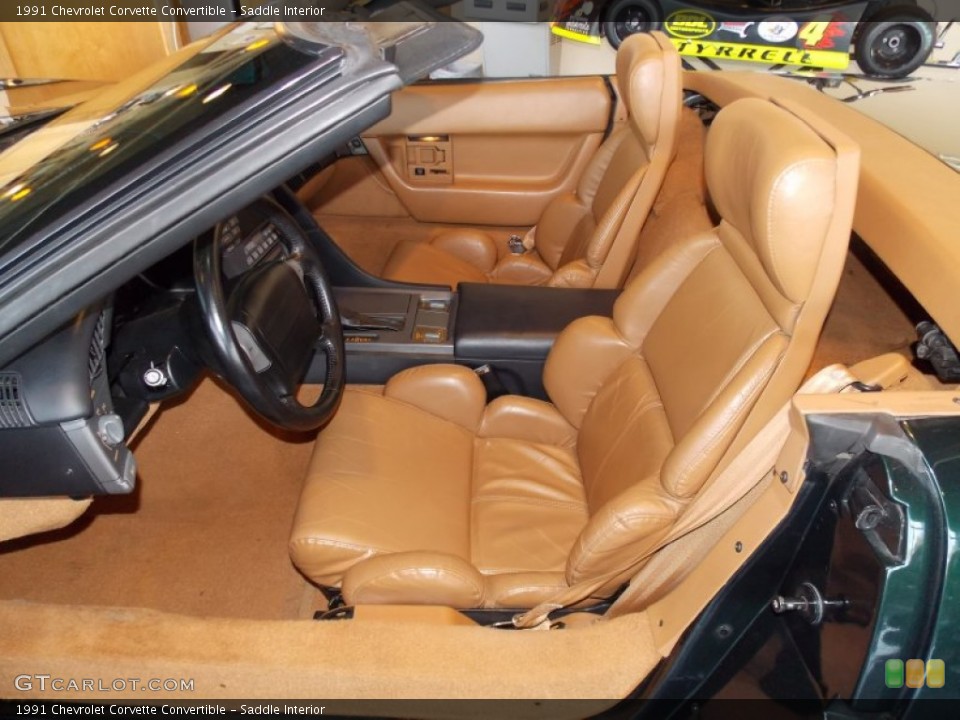 Saddle Interior Photo for the 1991 Chevrolet Corvette Convertible #98190550