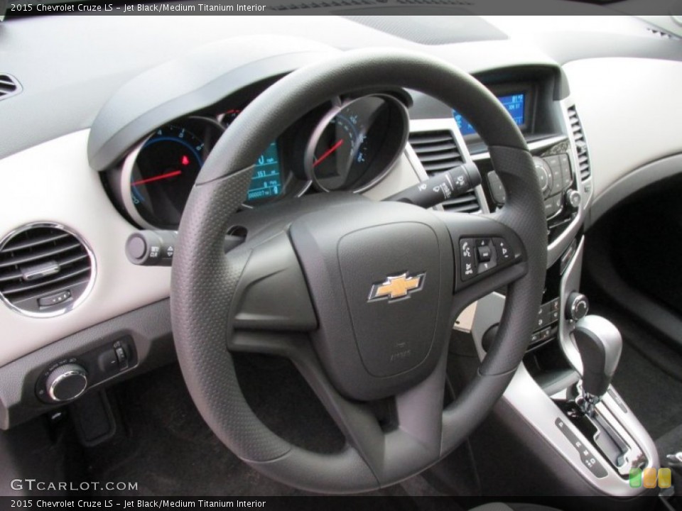 Jet Black/Medium Titanium Interior Steering Wheel for the 2015 Chevrolet Cruze LS #98201226