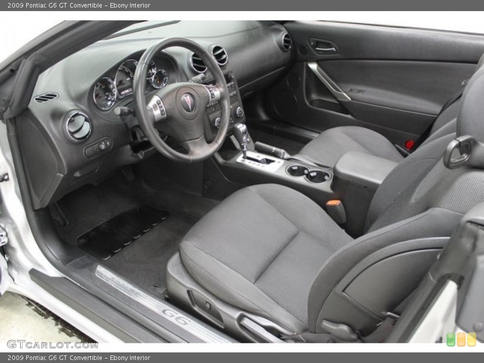Ebony Interior Prime Interior for the 2009 Pontiac G6 GT Convertible #98207529