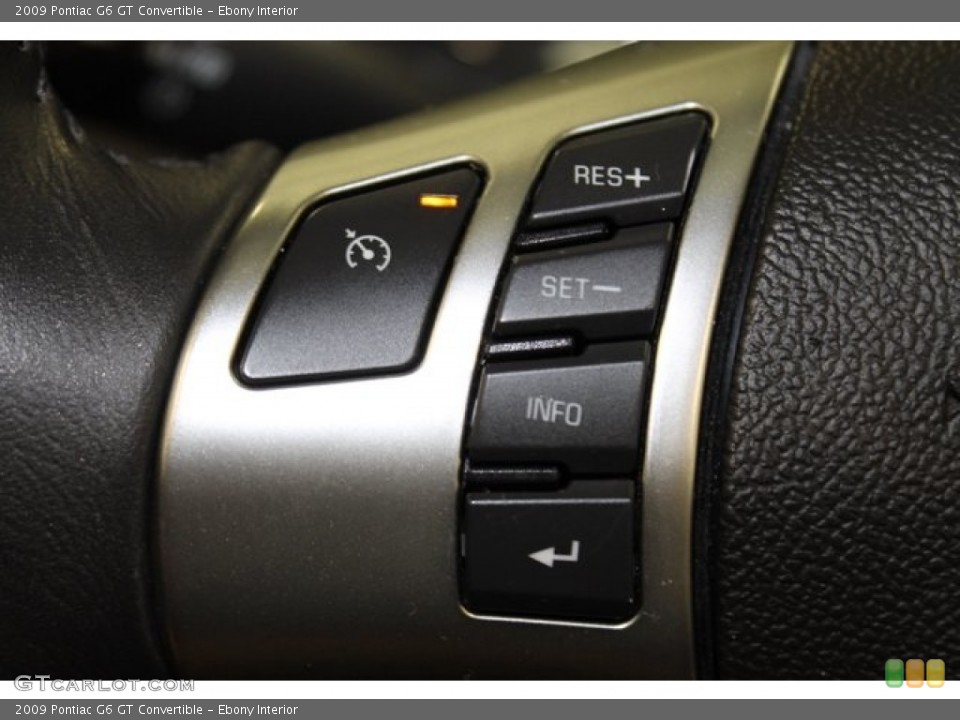 Ebony Interior Controls for the 2009 Pontiac G6 GT Convertible #98207640