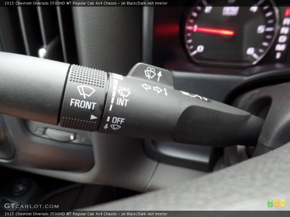 Jet Black/Dark Ash Interior Controls for the 2015 Chevrolet Silverado 3500HD WT Regular Cab 4x4 Chassis #98208249