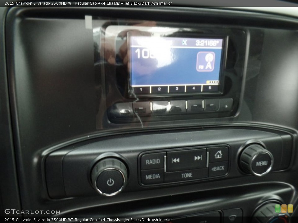 Jet Black/Dark Ash Interior Controls for the 2015 Chevrolet Silverado 3500HD WT Regular Cab 4x4 Chassis #98208360