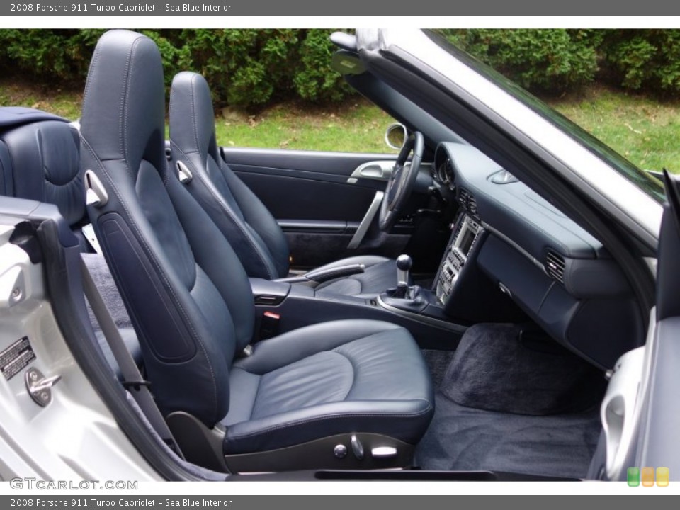 Sea Blue Interior Front Seat for the 2008 Porsche 911 Turbo Cabriolet #98223323
