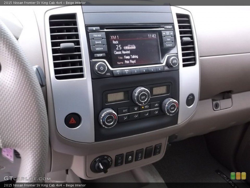 Beige Interior Controls for the 2015 Nissan Frontier SV King Cab 4x4 #98238707